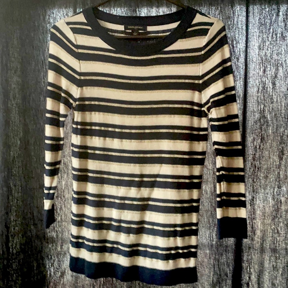 Navy & Gold Stripe Banana Republic Shirt S